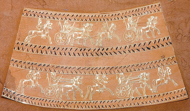 Реконструкция орнамента на шлеме царя Сардури II