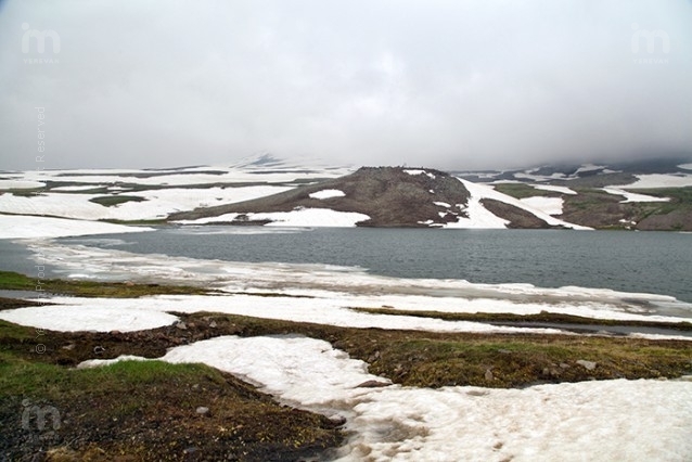 Lake Kar Close to the southern summit of mount Aragats, altitude of 3200m