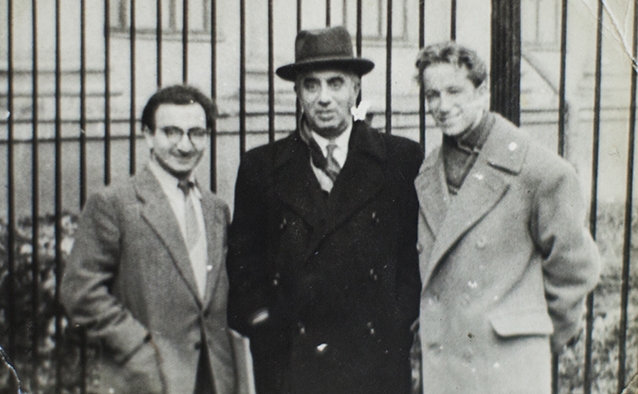 Aram Khatchaturian with his students S. Shakarian and M. Tariverdiev